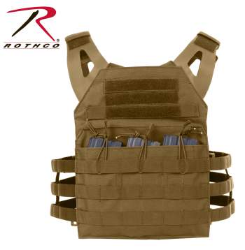 Lightweight Plate Carrier Vest in Black or Coyote Brown, 55891